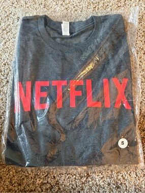 Bella Canvas Charcoal Tee with Red NETFLIX Logo